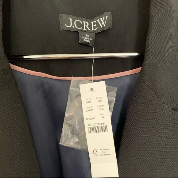 J Crew Blazer 16 Tuxedo Black Tie Holiday Party New Years Eve Celebration BX801 - Picture 5 of 8